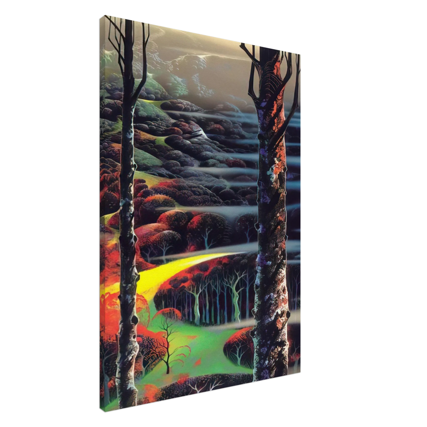 Eyvind Earle - A Touch of Autumn Canvas - 20x30 cm / 8x12 inches-canvas