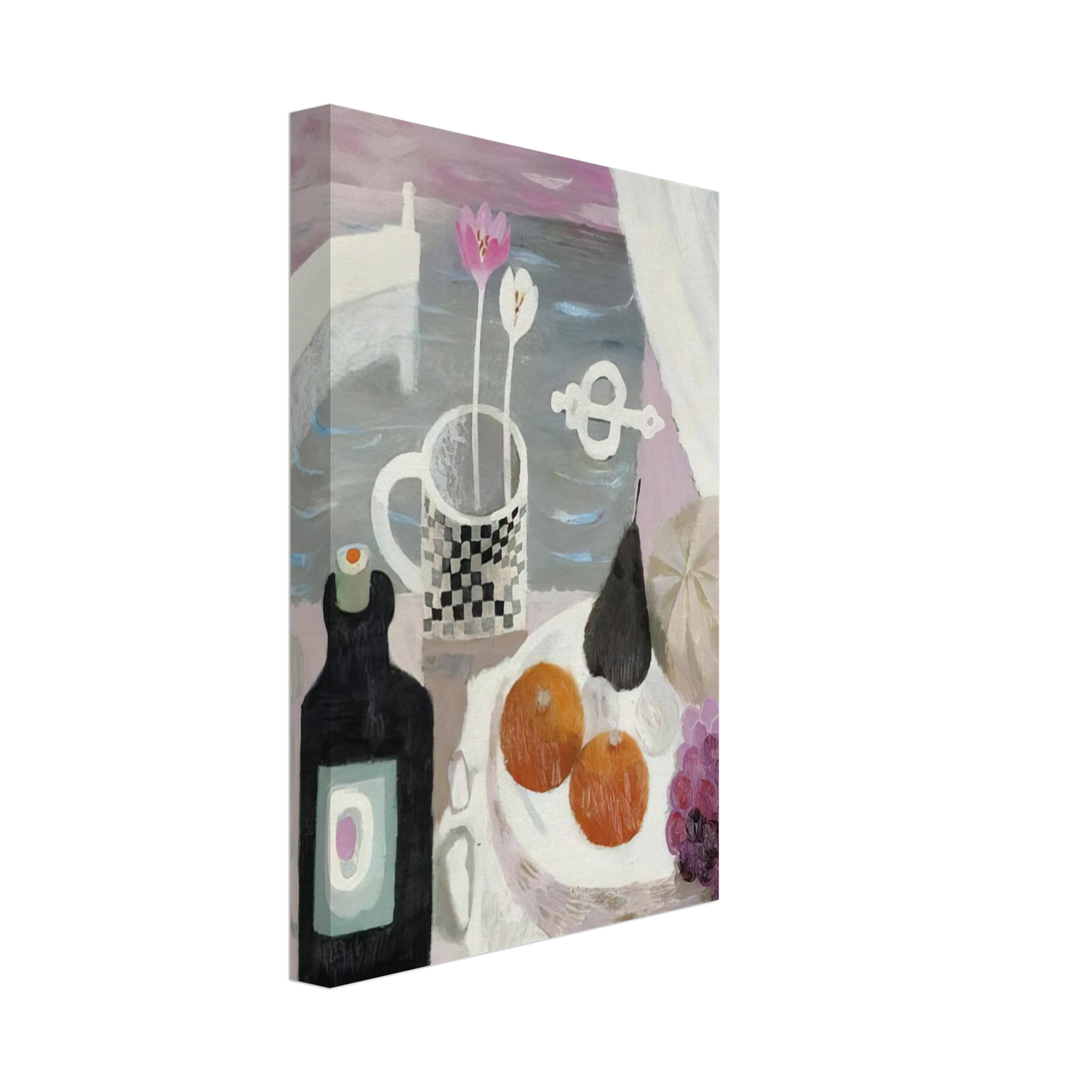 Wall artMary Fedden - The Checked Mug - 1986 Canvas - 70x100 cm / 28x40 inches-canvas