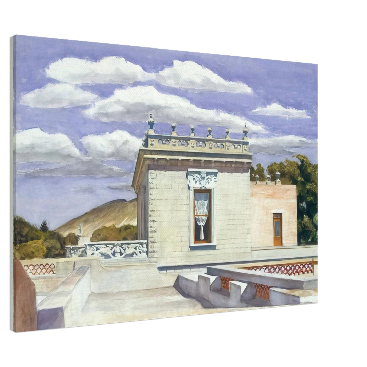 Edward Hopper - Saltillo Mansion Canvas - 20x30 cm / 8x12 inches-canvas