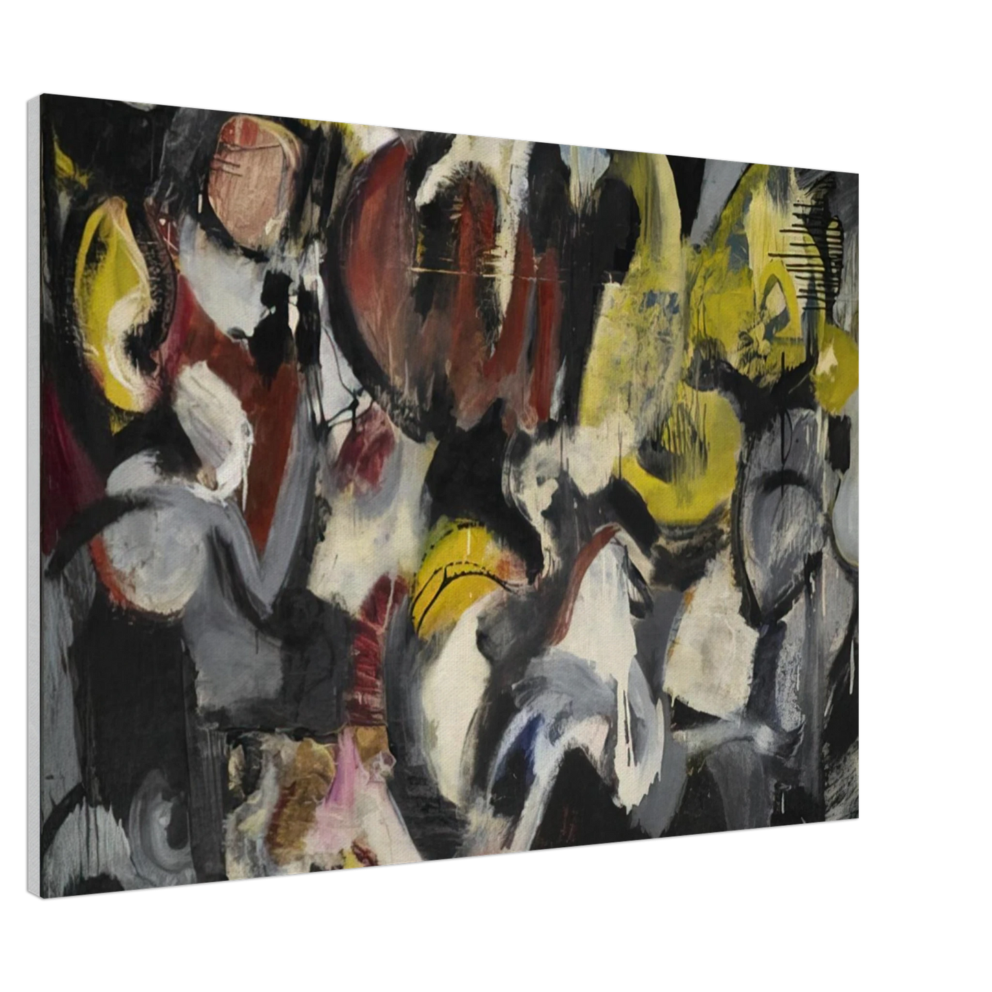 Grace Hartigan - MONTHS AND MOONS 1950 Canvas - 20x30 cm / 8x12 inches-canvas