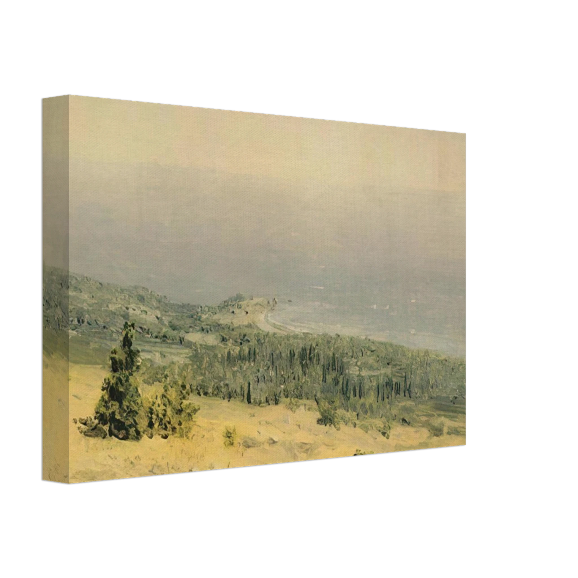 Arkhyp Kuindzhi - View of the beach and sea from the mountains. Crimea Canvas - 70x100 cm / 28x40 inches-canvas
