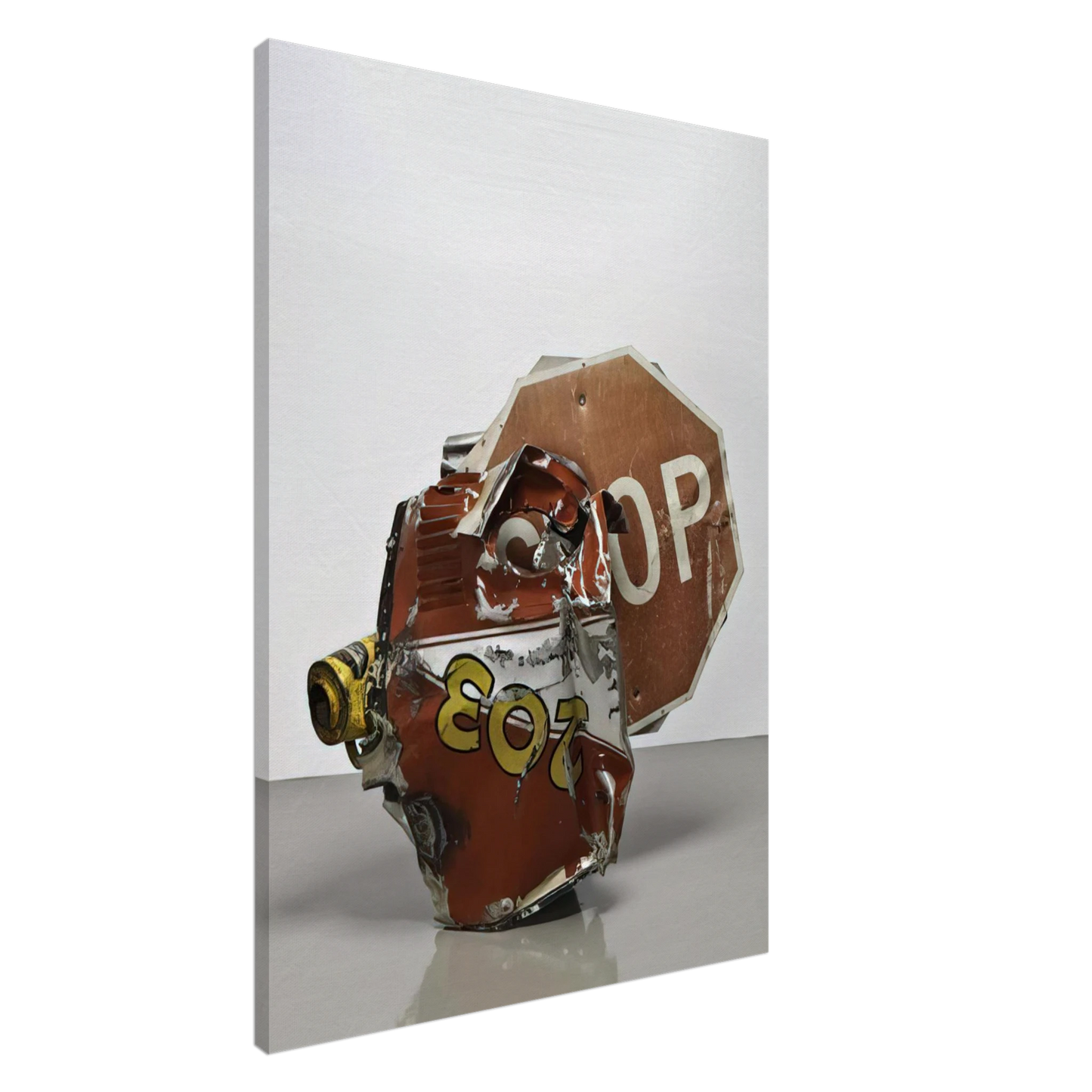 Robert Rauschenberg - STOP SIDE EARLY WINTER GLUT 1987 Canvas - 20x30 cm / 8x12 inches-canvas