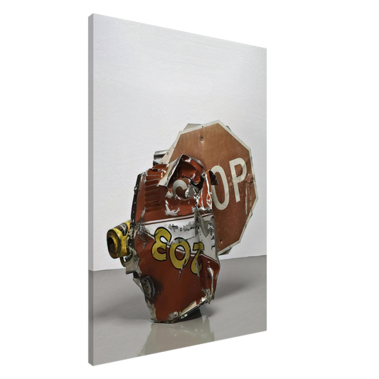 Robert Rauschenberg - STOP SIDE EARLY WINTER GLUT 1987 Canvas - 20x30 cm / 8x12 inches-canvas