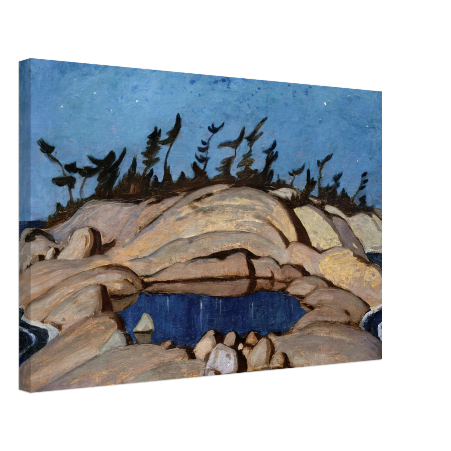 A.Y. Jackson - Night Pine Island - 1921 Canvas - 40x60 cm / 16x24 inches-canvas