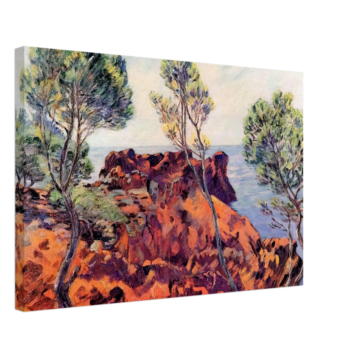 Armand Guillaumin - Agay, les Roches Rouges - 1901 Canvas - 40x60 cm / 16x24 inches-canvas