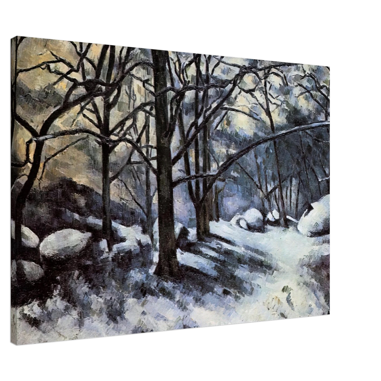 Paul Cezanne - Melting Snow. Fontainbleau Canvas - 20x30 cm / 8x12 inches-canvas