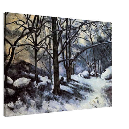 Paul Cezanne - Melting Snow. Fontainbleau Canvas - 20x30 cm / 8x12 inches-canvas