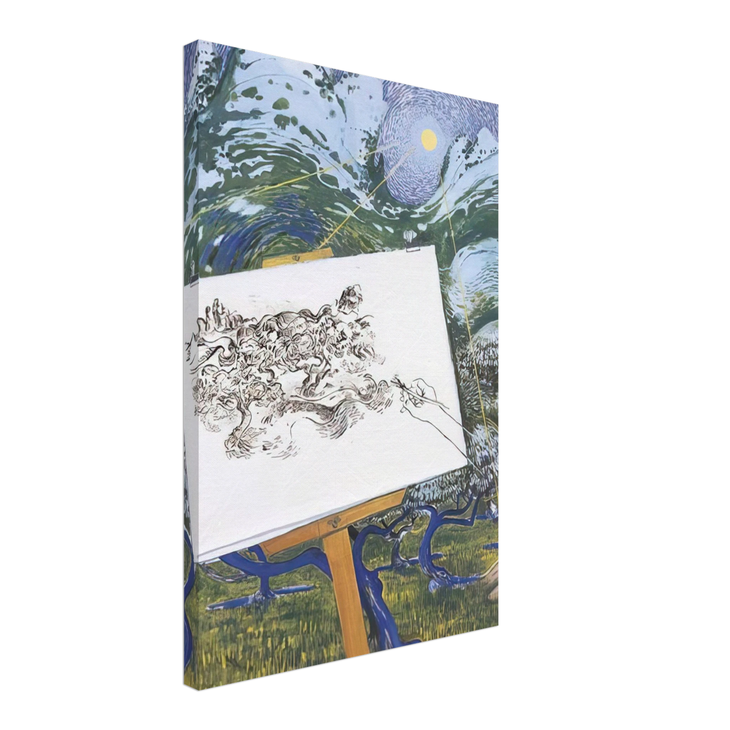 Brett Whiteley - St-Remy de Provence - 1983 Canvas - 70x100 cm / 28x40 inches-canvas