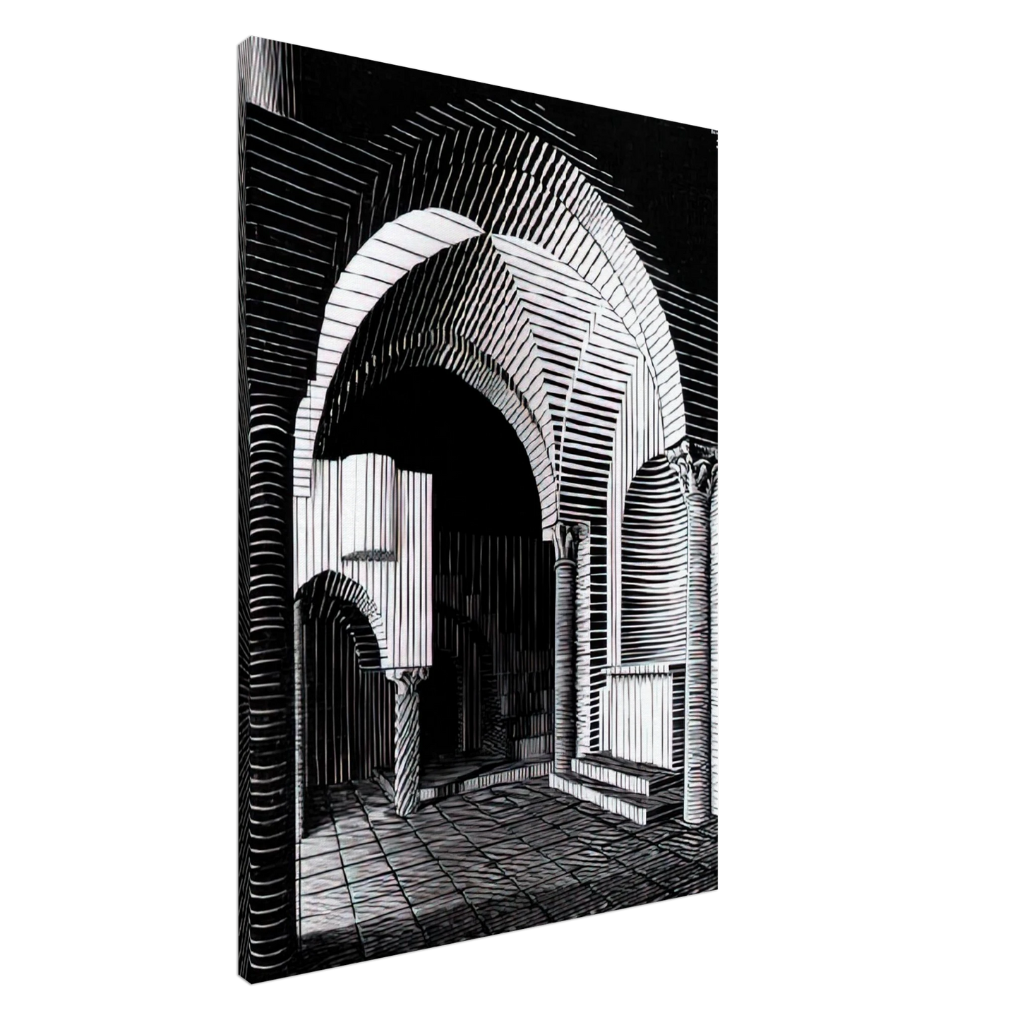 MC Escher - PORTA MARIA DELL OSPIDALE Canvas - 20x30 cm / 8x12 inches-canvas