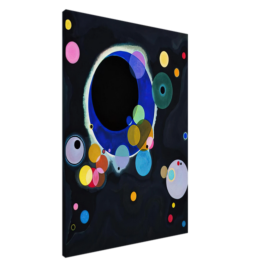 Wassily Kandinsky - SEVERAL CIRCLES 1926 Canvas - 20x30 cm / 8x12 inches-canvas