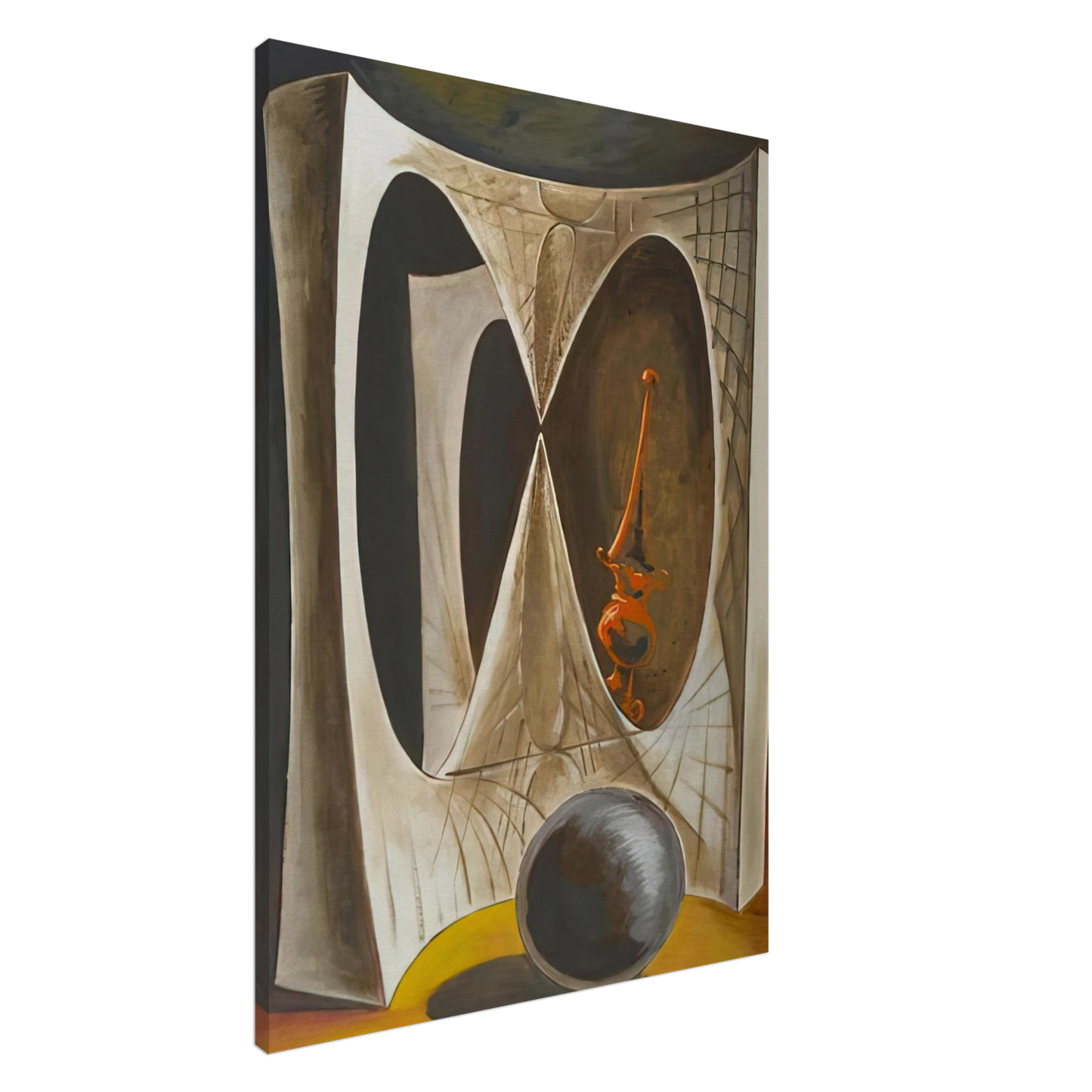 Man Ray - DIDEROT S HARPSICHORD OR THE MERCHANT OF VENICE Canvas - 20x30 cm / 8x12 inches-canvas