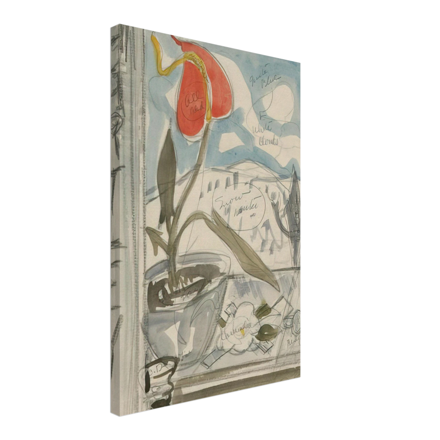 Charles Demuth - Study for Poster Portrait Marsden Hartley - 1924 Canvas - 40x60 cm / 16x24 inches-canvas