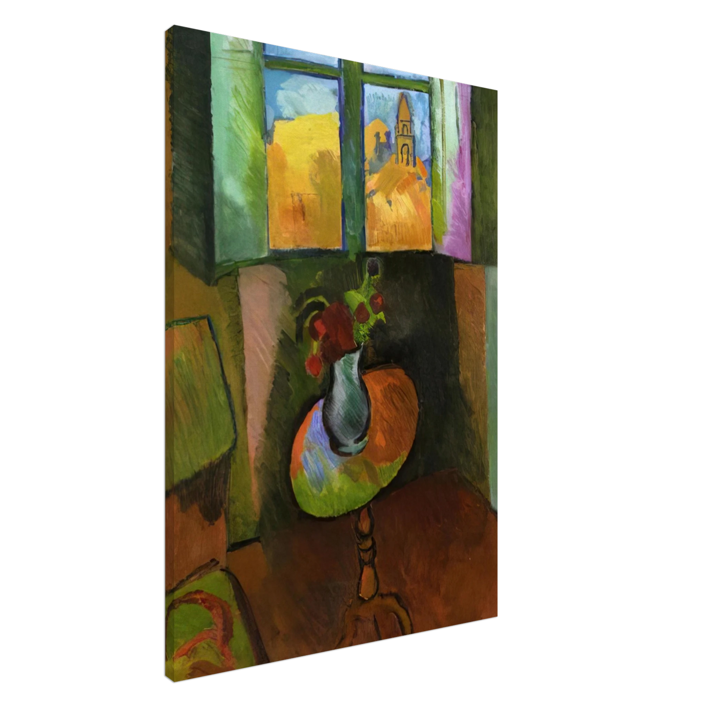 Raoul Dufy - PEDISTAL TABLE RUE SEGUIER 1909 Canvas - 20x30 cm / 8x12 inches-canvas