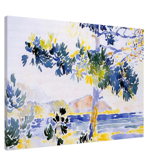 Henri-Edmond Cross - Saint-Clair Landscape Canvas - 20x30 cm / 8x12 inches-canvas