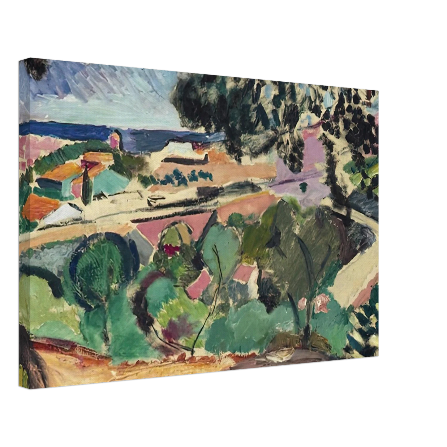 Henri Matisse - PAYSAGE DE COLLIOURE 1907 Canvas - 40x60 cm / 16x24 inches-canvas