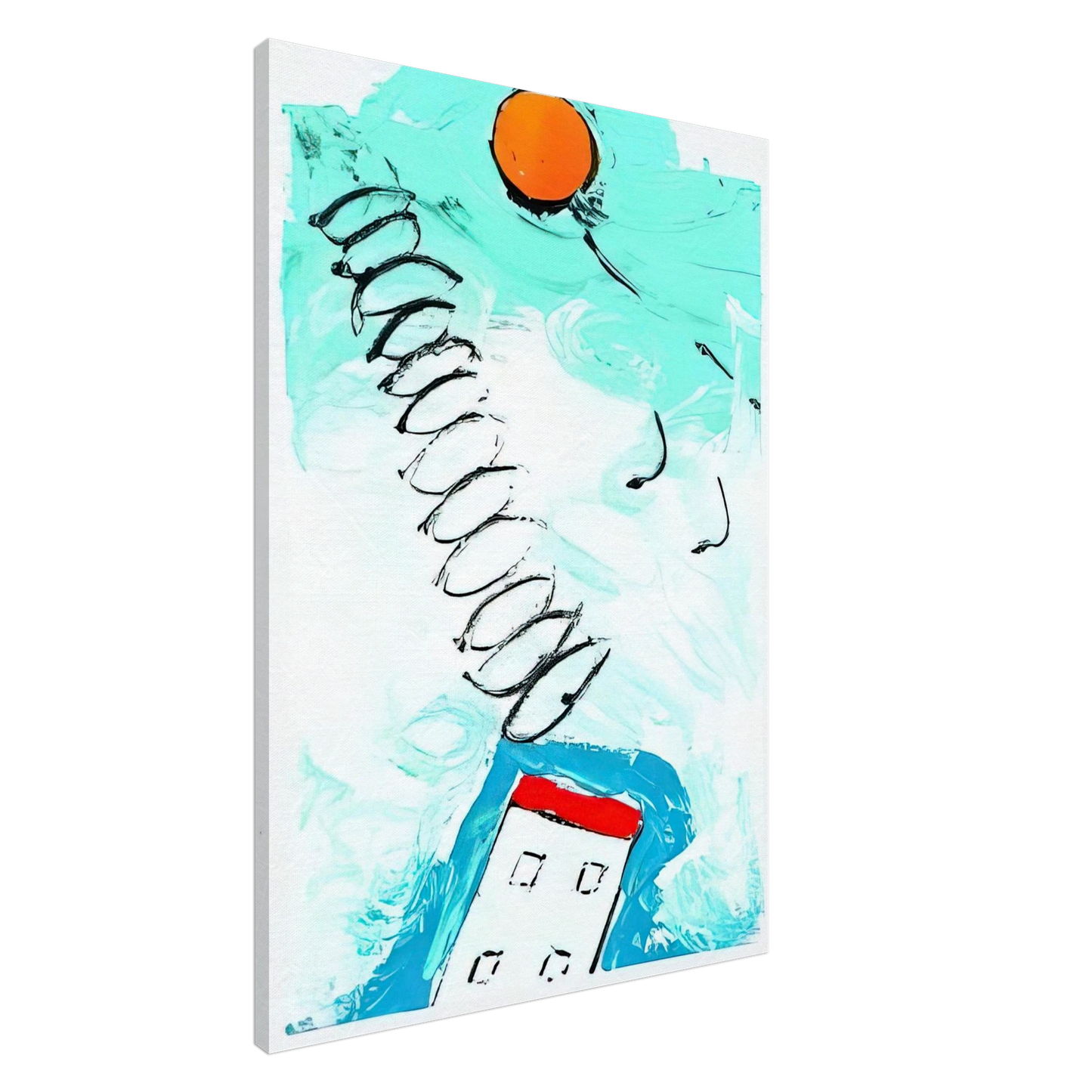 Mario Schifano - Untitled - 1990 Canvas - 20x30 cm / 8x12 inches-canvas