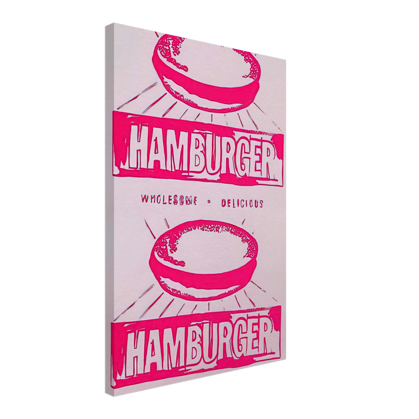 Andy Warhol - Double Hamburger Canvas - 70x100 cm / 28x40 inches-canvas