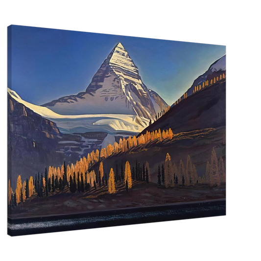 Rockwell Kent - Mount Assiniboine. Canadian Rockies Canvas - 20x30 cm / 8x12 inches-canvas