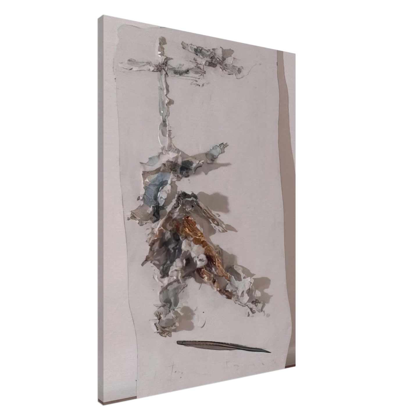 Lucio Fontana - Deposition - 1955 Canvas - 20x30 cm / 8x12 inches-canvas