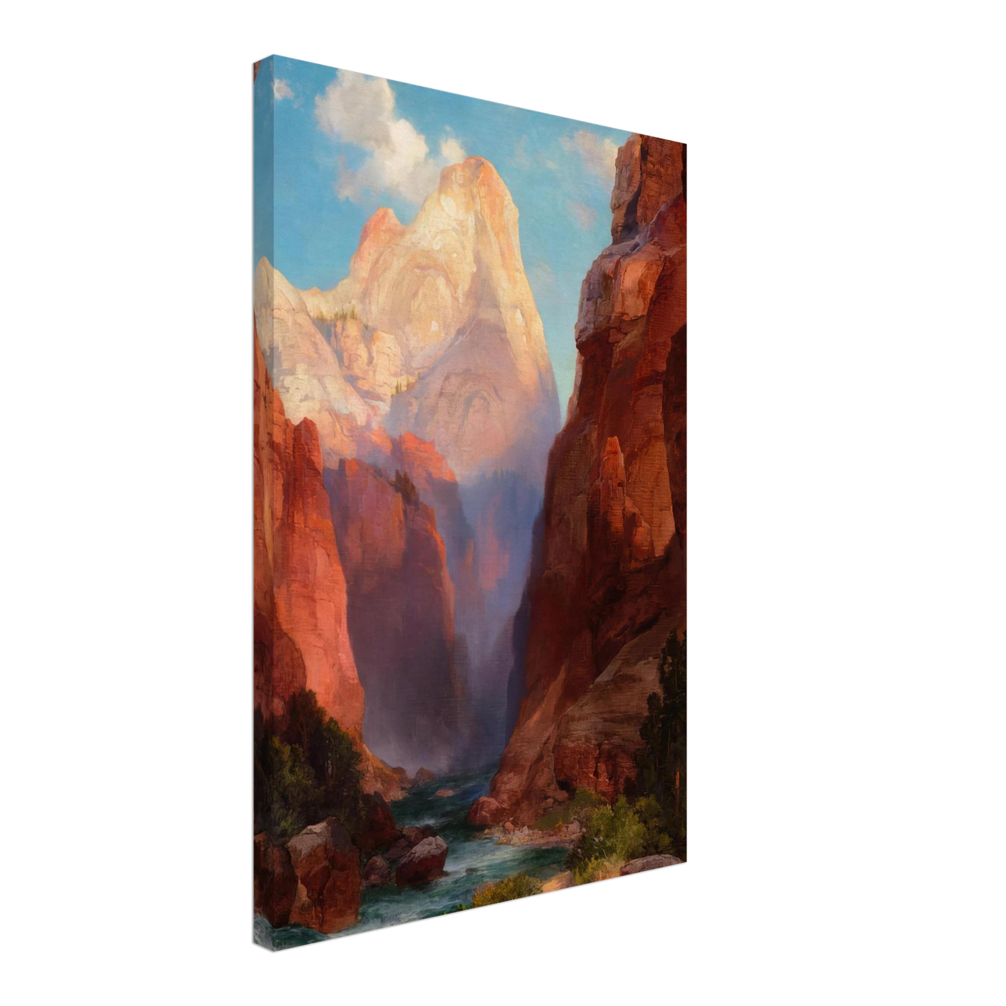 Thomas Moran - The Rio Virgin Southern Utah Canvas - 70x100 cm / 28x40 inches-canvas