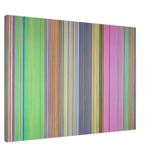 Gene Davis - Raspberry Icicle - 1967 Canvas - 20x30 cm / 8x12 inches-canvas