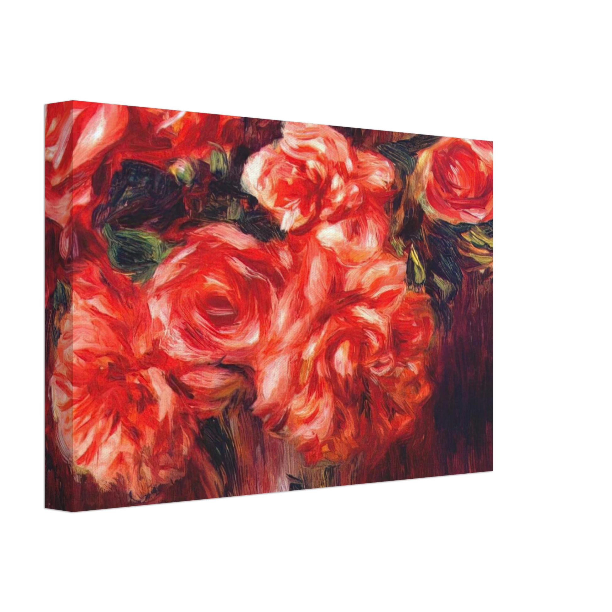 Pierre-Auguste Renoir - Moss roses Canvas - 70x100 cm / 28x40 inches-canvas