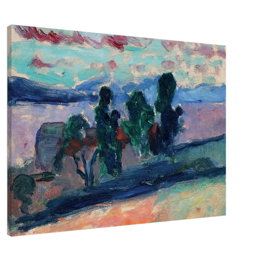 Henri Matisse - PAYSAGE DE SAINT TROPEZ AU CREPUSCULE 1904 Canvas - 20x30 cm / 8x12 inches-canvas