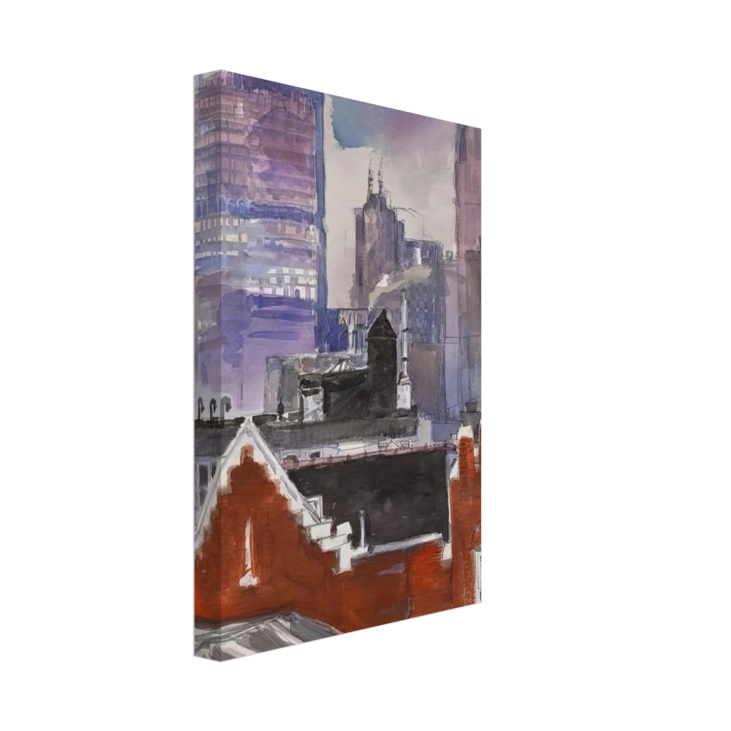 Paul Thek - Untitled cityscape - 1986 Canvas - 40x60 cm / 16x24 inches-canvas