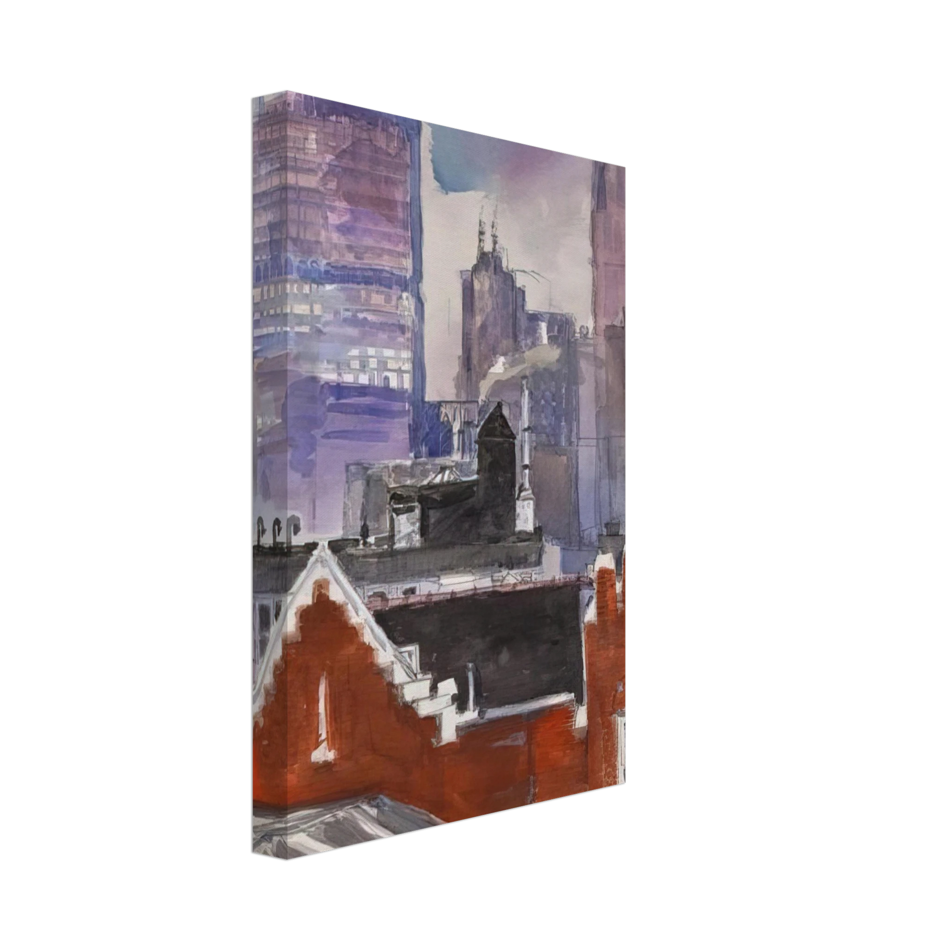 Paul Thek - Untitled cityscape - 1986 Canvas - 40x60 cm / 16x24 inches-canvas