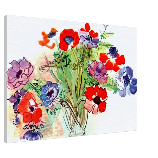 Raoul Dufy - BOUQUET OF FLOWERS 1937 Canvas - 20x30 cm / 8x12 inches-canvas