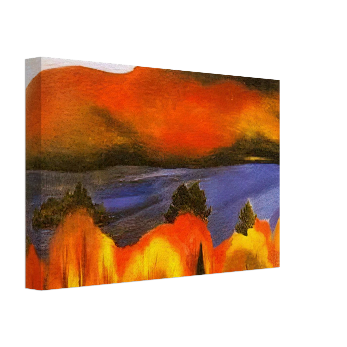 Georgia O'Keeffe - Lake George, Autumn Canvas - 40x60 cm / 16x24 inches-canvas