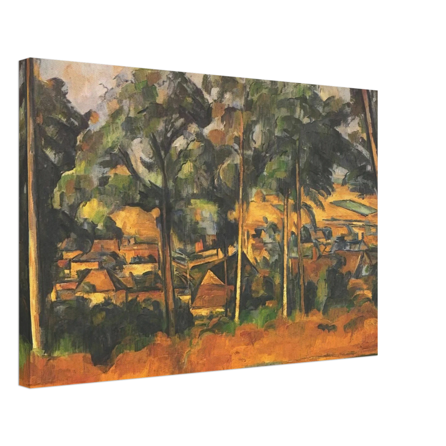 Paul Cezanne - Village in the Provence Canvas - 70x100 cm / 28x40 inches-canvas
