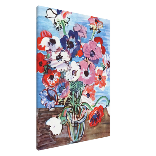 Raoul Dufy - ANEMONES 1937 Canvas - 20x30 cm / 8x12 inches-canvas
