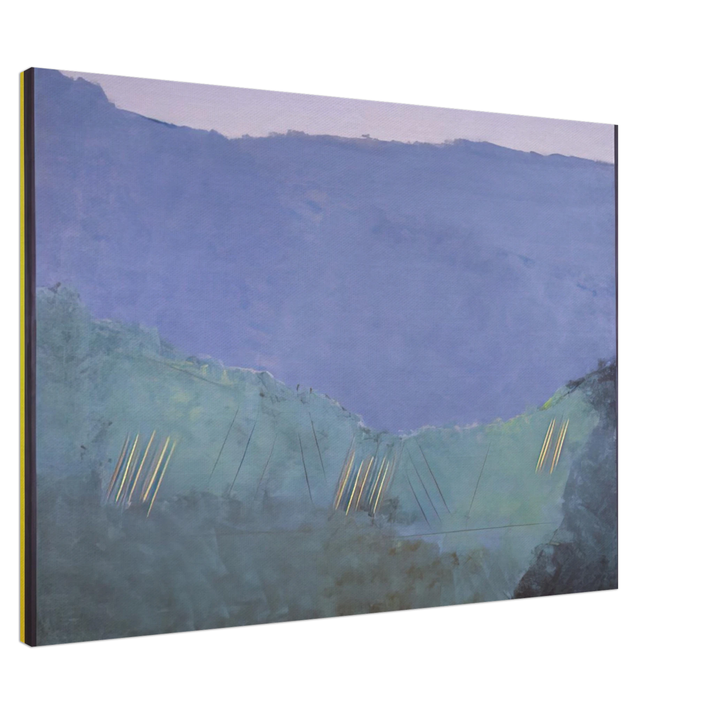 Ronnie Landfield - Cheat River - 1968 Canvas - 20x30 cm / 8x12 inches-canvas