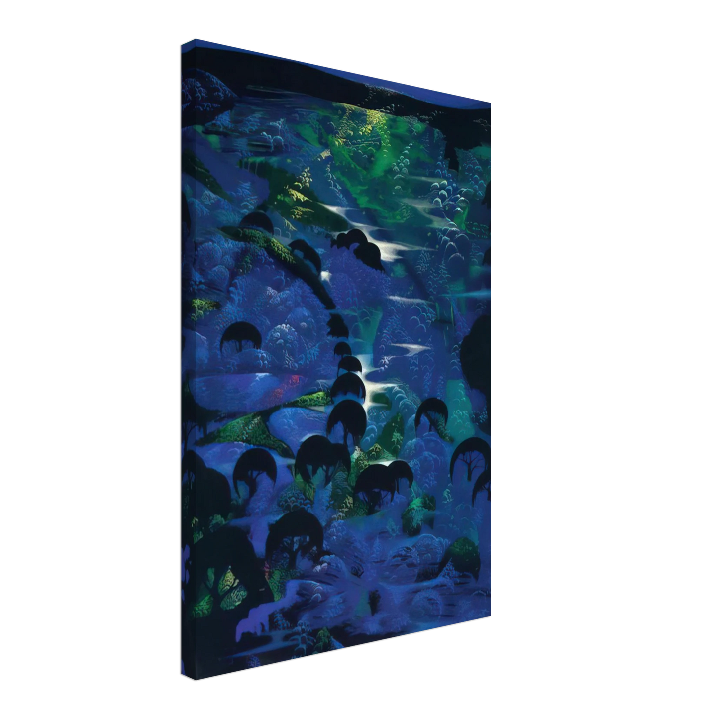 Eyvind Earle - Beneath an Emerald Sky Canvas - 70x100 cm / 28x40 inches-canvas