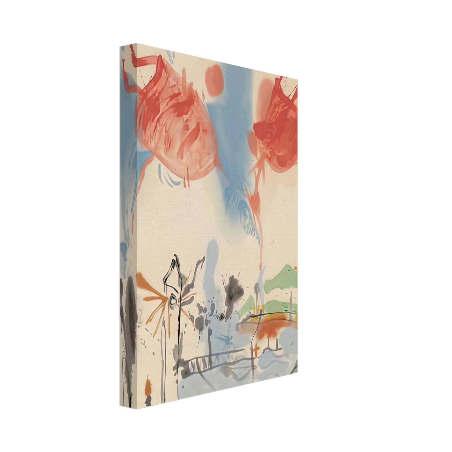 Helen Frankenthaler - Round Trip, 1957- Canvas - 40x60 cm / 16x24 inches-canvas