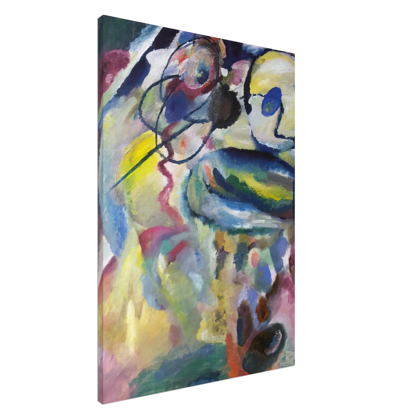 Wassily Kandinsky - PICTURE WITH A CIRCLE 1911 Canvas - 20x30 cm / 8x12 inches-canvas