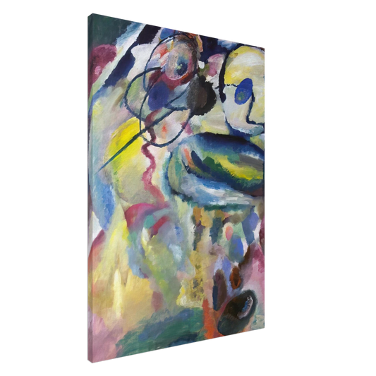 Wassily Kandinsky - PICTURE WITH A CIRCLE 1911 Canvas - 20x30 cm / 8x12 inches-canvas