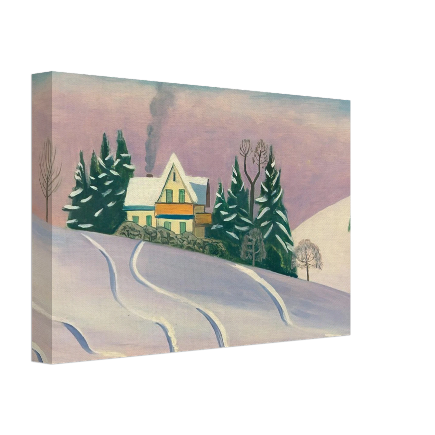 Gabriele Munter - WINTERLANDSCAPE IN BAVARIA 1950 Canvas - 70x100 cm / 28x40 inches-canvas