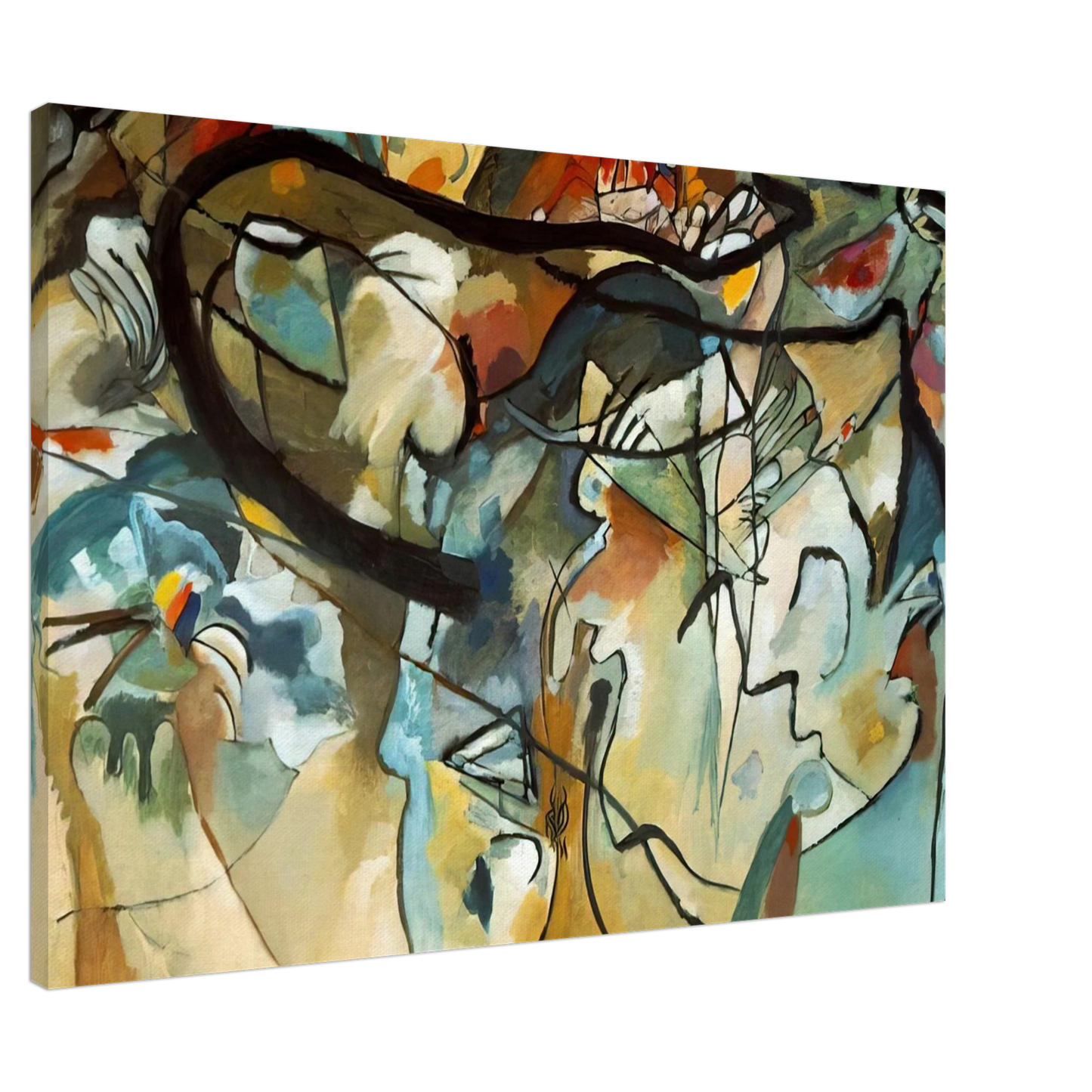 Wassily Kandinsky - COMPOSITION V 1911 Canvas - 20x30 cm / 8x12 inches-canvas