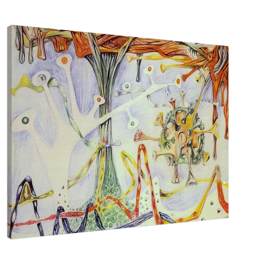 Roberto Matta - MORPHOLOGY 1937 Canvas - 20x30 cm / 8x12 inches-canvas