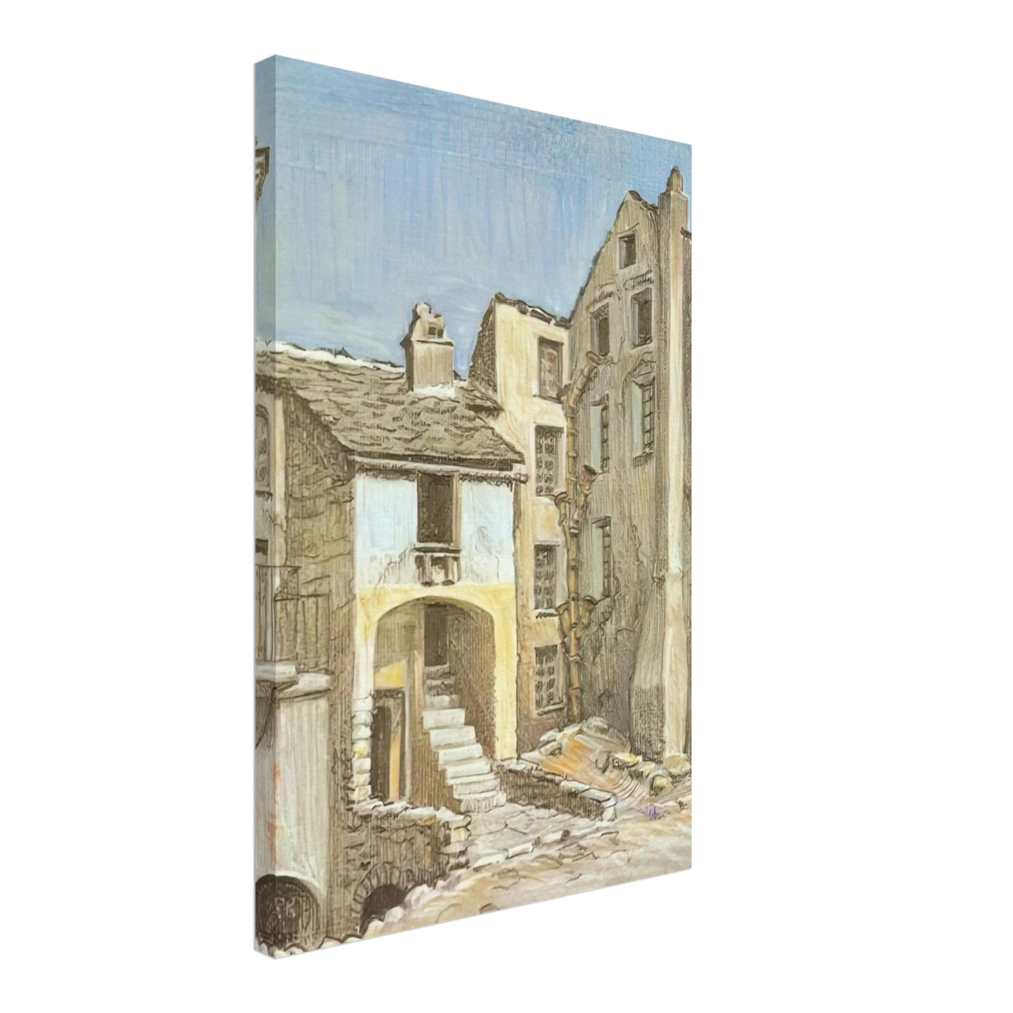 MC Escher - CORTE CORSICA Canvas - 70x100 cm / 28x40 inches-canvas