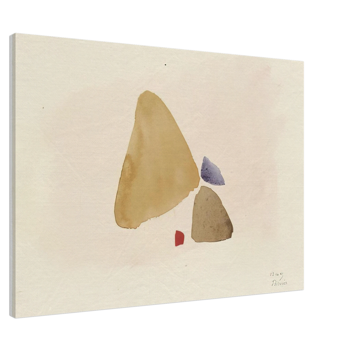 Julius Bissier - 23.10.49 - 1949 Canvas - 20x30 cm / 8x12 inches-canvas