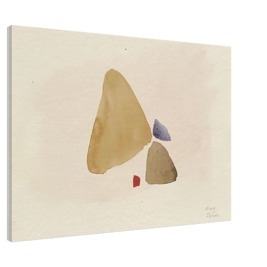 Julius Bissier - 23.10.49 - 1949 Canvas - 20x30 cm / 8x12 inches-canvas