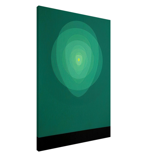 Clarence Holbrook Carter - Green Mandala - 1969 Canvas - 20x30 cm / 8x12 inches-canvas