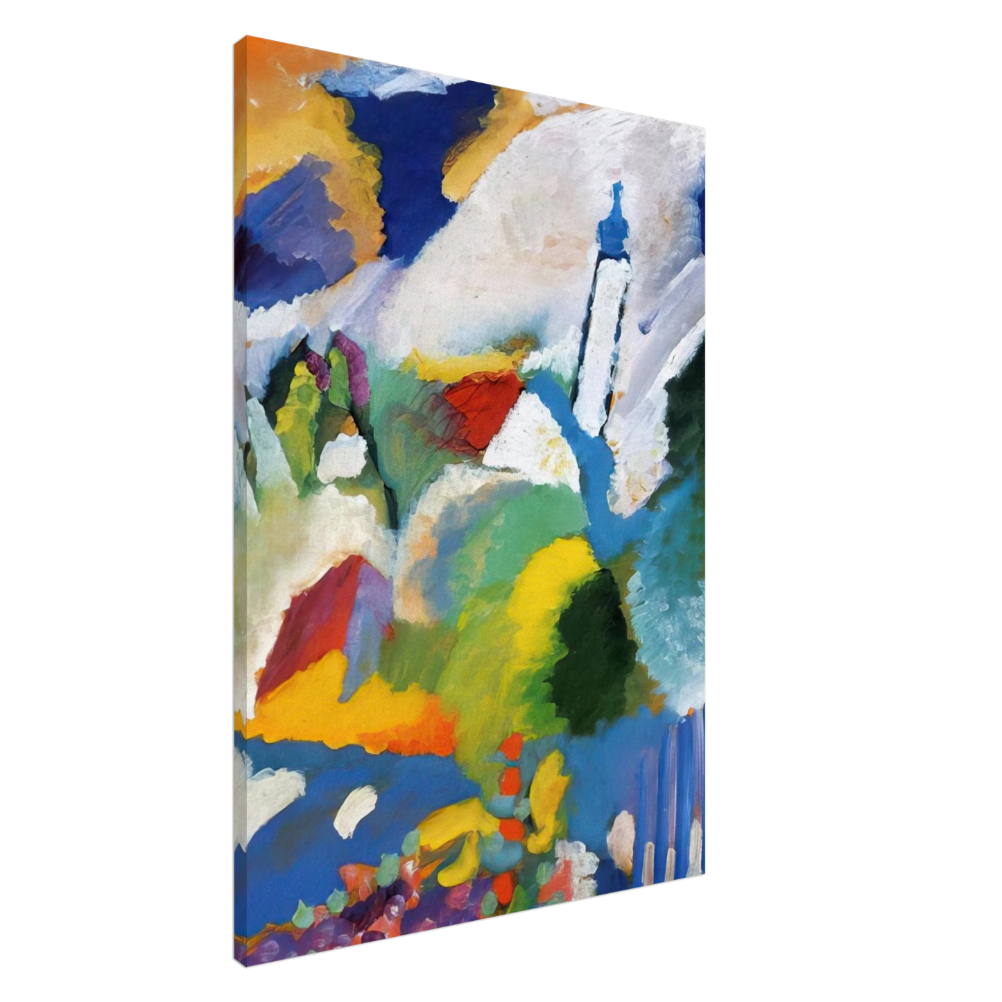 Wassily Kandinsky - MURNAU WITH A CHURCH 1910 Canvas - 20x30 cm / 8x12 inches-canvas