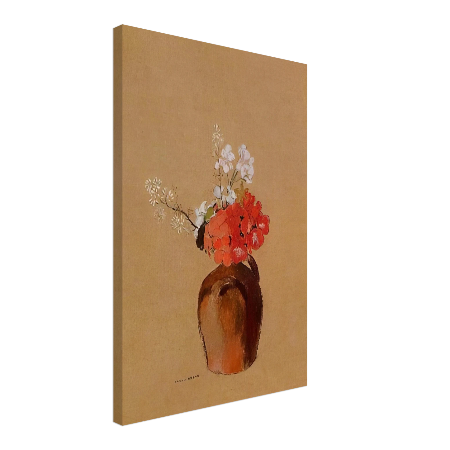 Odilon Redon - FLOWERS IN A POT Canvas - 70x100 cm / 28x40 inches-canvas