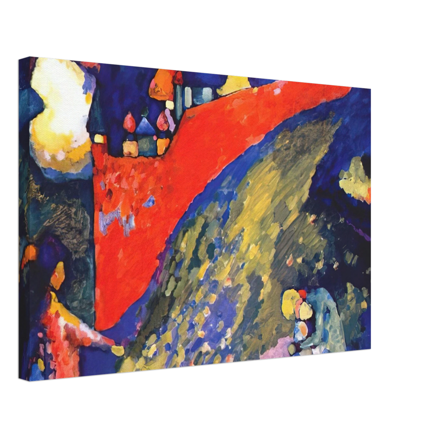 Wassily Kandinsky - RED WALL DESTINY 1909 Canvas - 40x60 cm / 16x24 inches-canvas