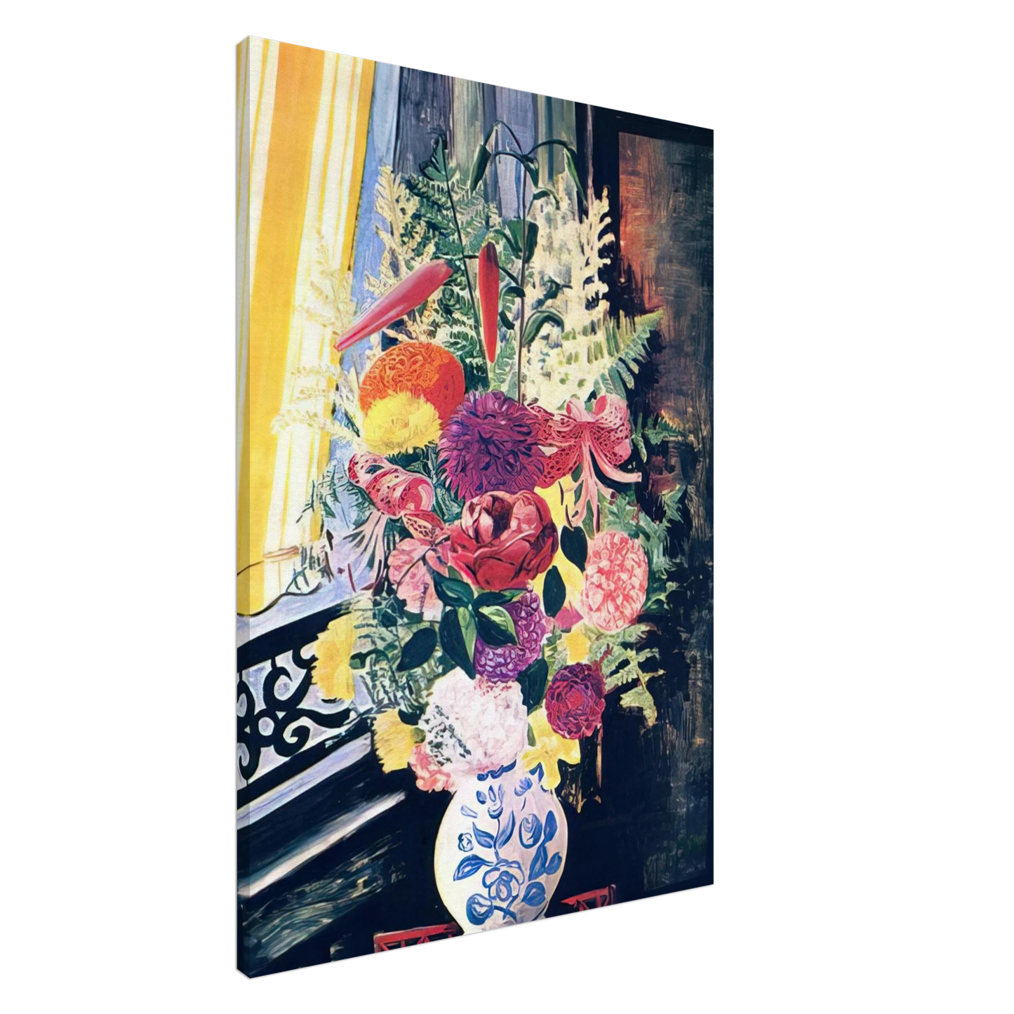 Moise Kisling - BOUQUET OF VARIOUS FLOWERS 1927 Canvas - 20x30 cm / 8x12 inches-canvas