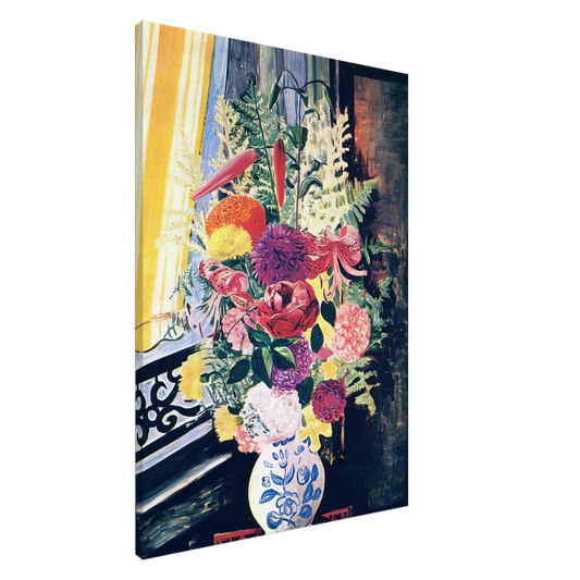 Moise Kisling - BOUQUET OF VARIOUS FLOWERS 1927 Canvas - 20x30 cm / 8x12 inches-canvas